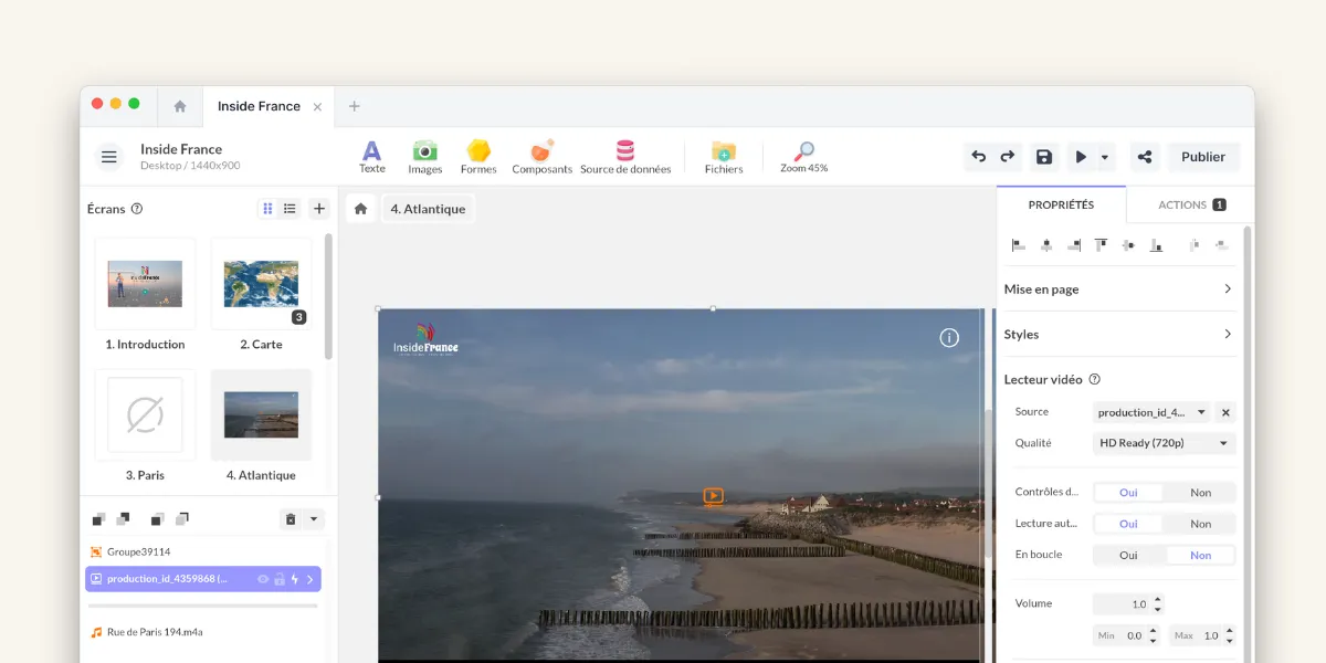 PandaSuite Studio visual editor