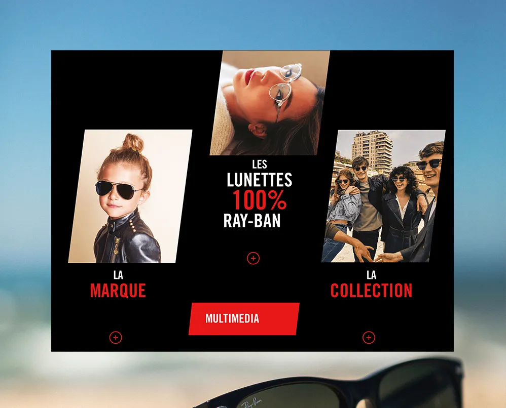 The RayBan (Makassar) interactive presentation unveils the latest collection.