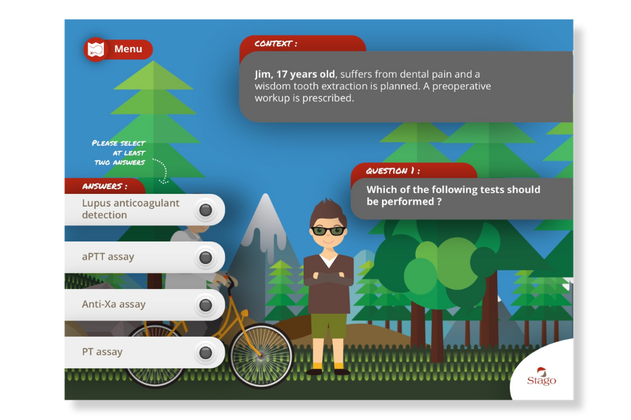 Quiz from Stago's eLearning for Physicians