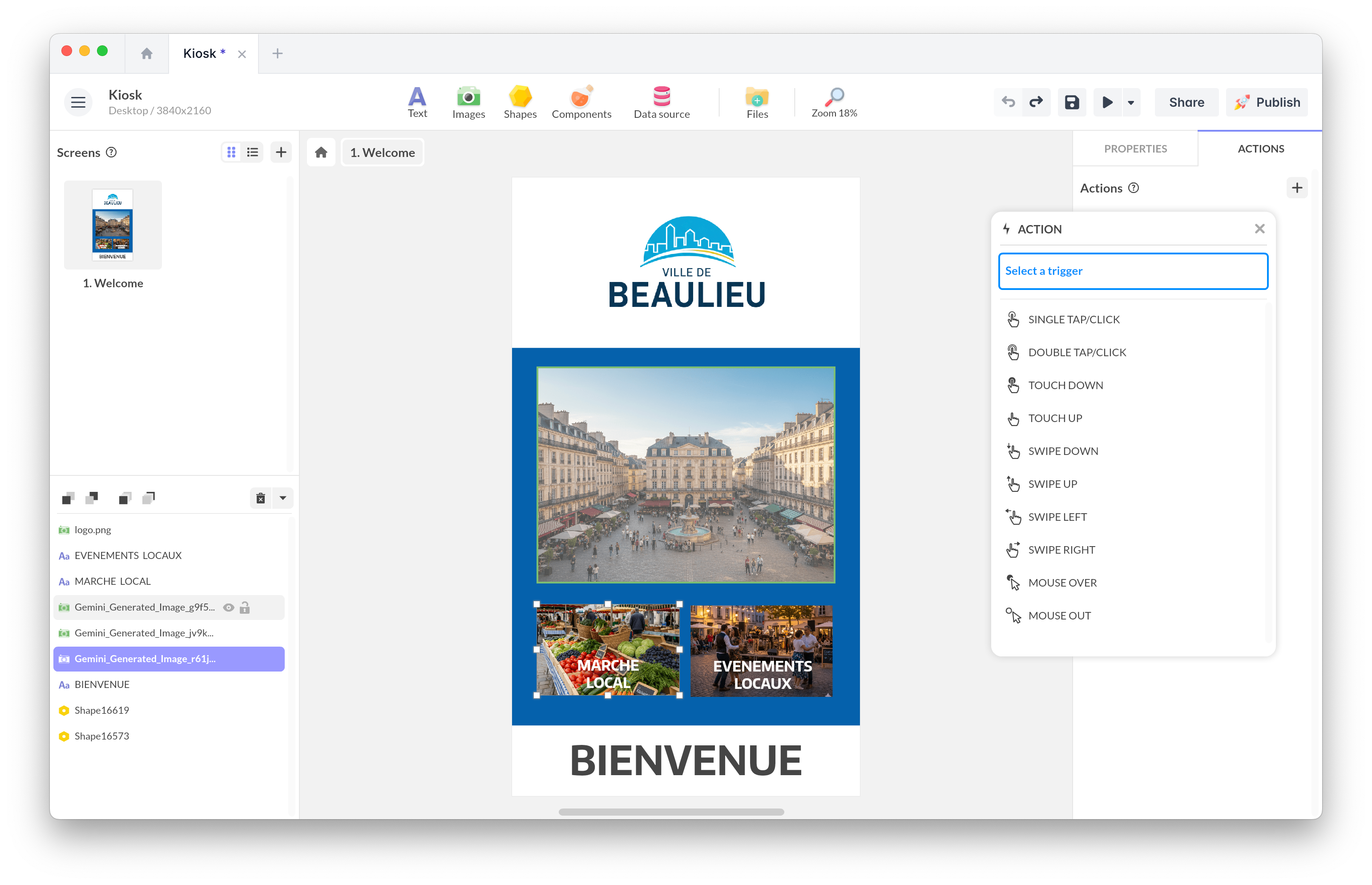 PandaSuite Interactive Kiosk Software Interface